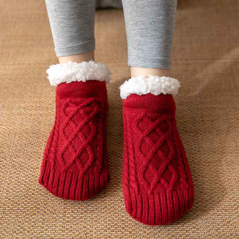 Knitted Plush Floor Warm Socks Women