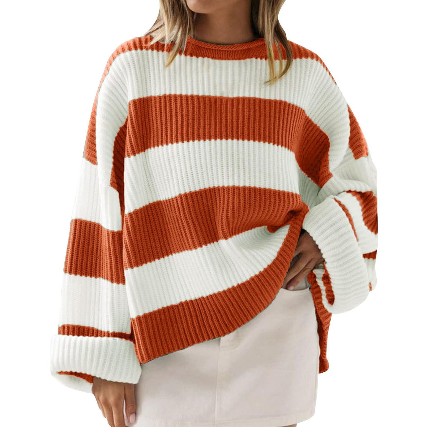 Loose Striped Sweater Casual