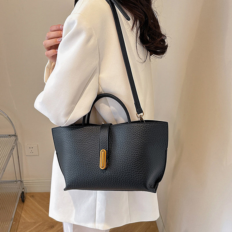 INS Litchi Pattern Totes Handbag For Women