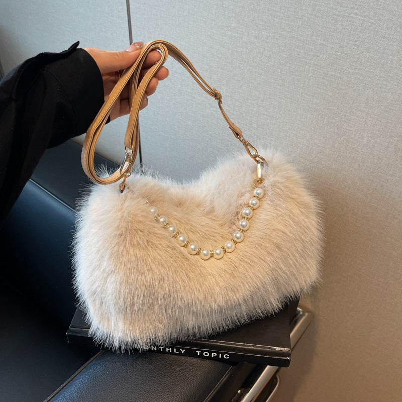 Pearl Chain Crossbody Female Bag