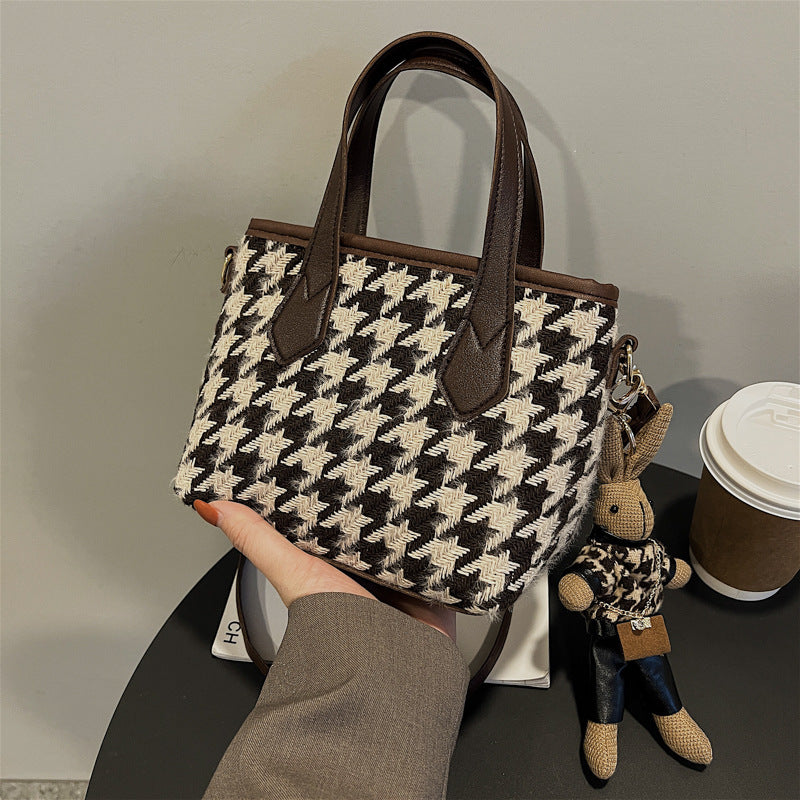 Fashionable Checkerboard Women Totes Bag