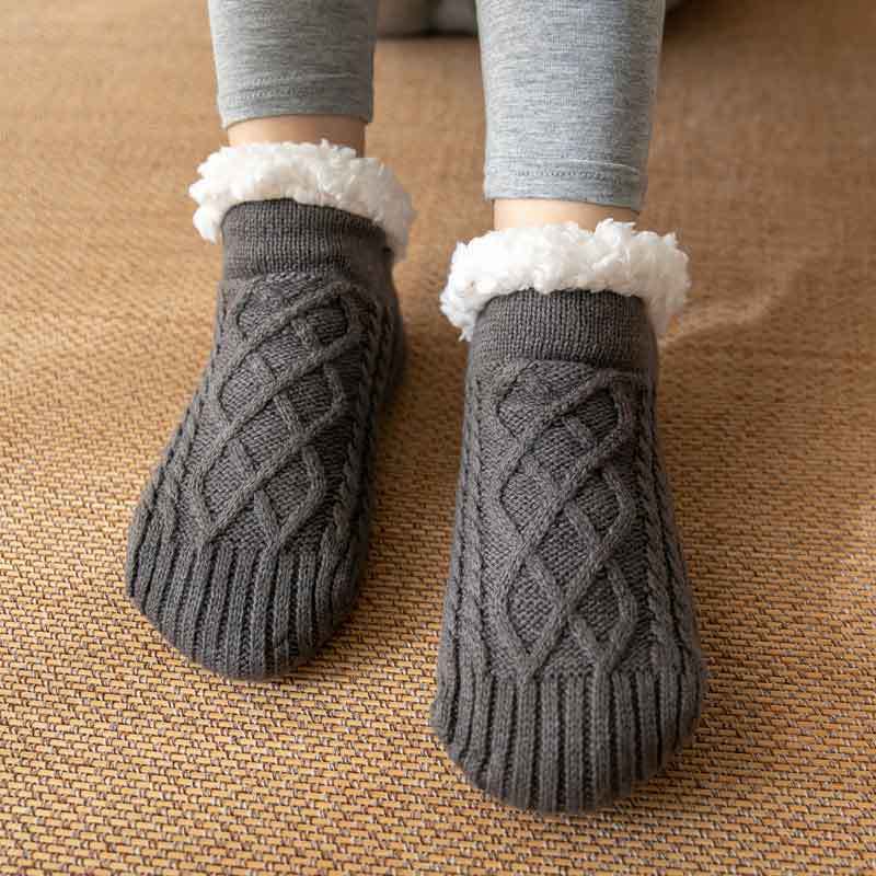 Knitted Plush Floor Warm Socks Women