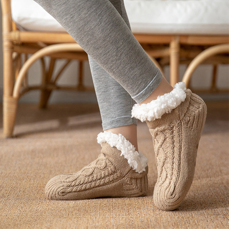 Knitted Plush Floor Warm Socks Women
