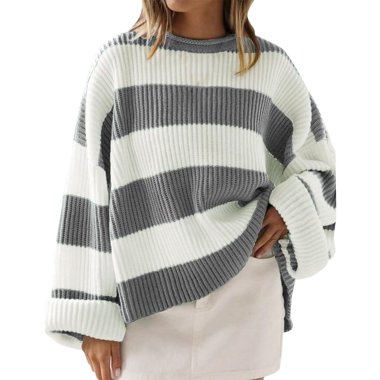 Loose Striped Sweater Casual