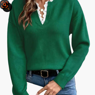 Elegant Lace Knit Sweater