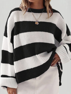 Loose Striped Sweater Casual