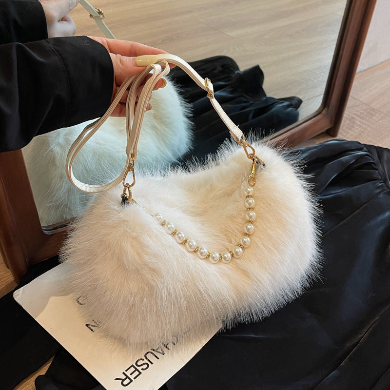 Pearl Chain Crossbody Female Bag