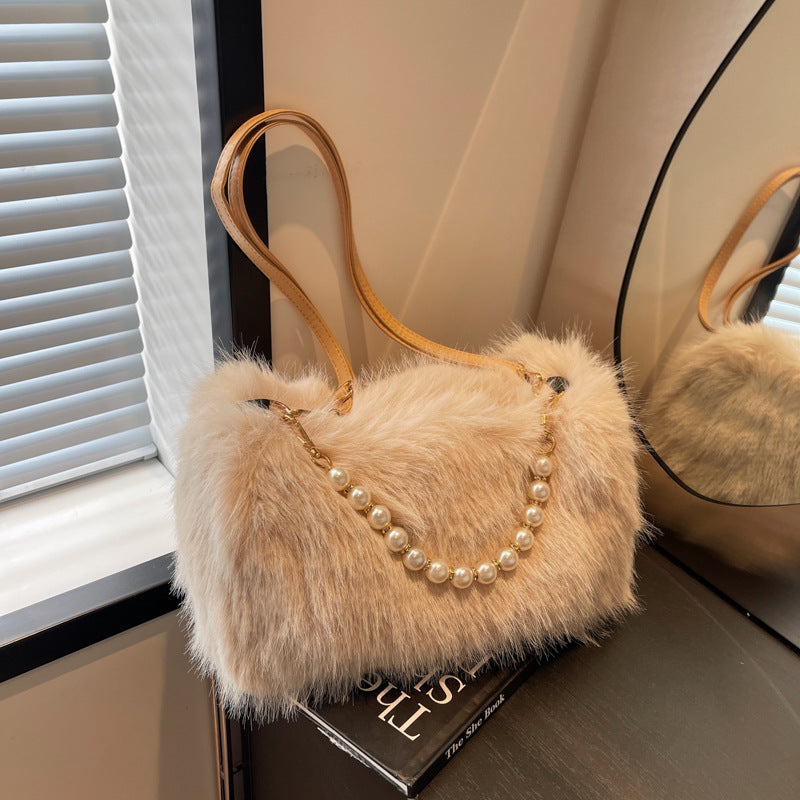 Pearl Chain Crossbody Female Bag