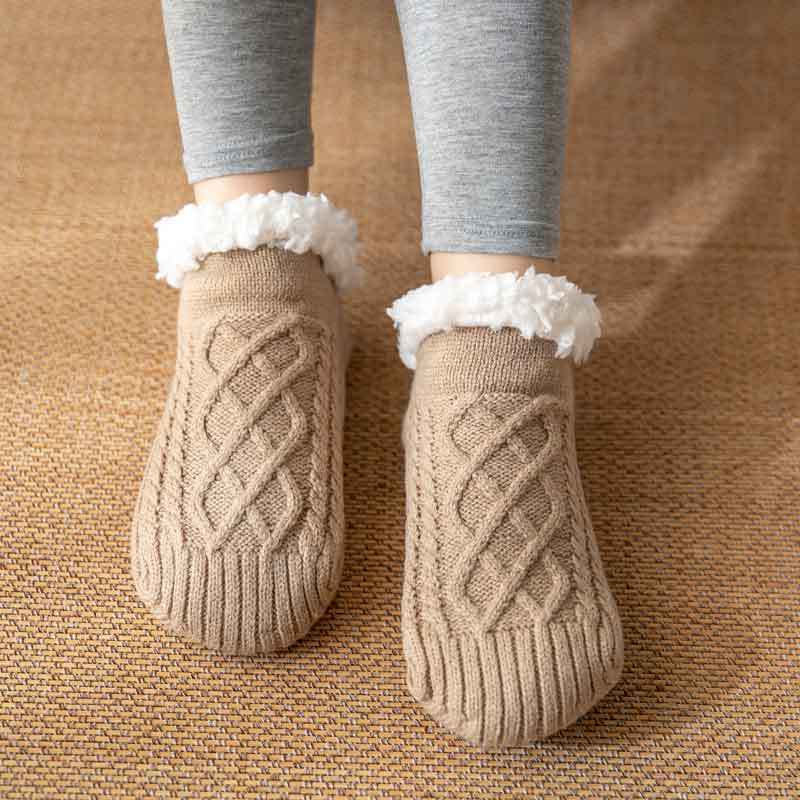 Knitted Plush Floor Warm Socks Women