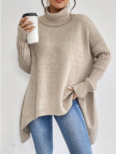 Irregular Turtleneck Sweater