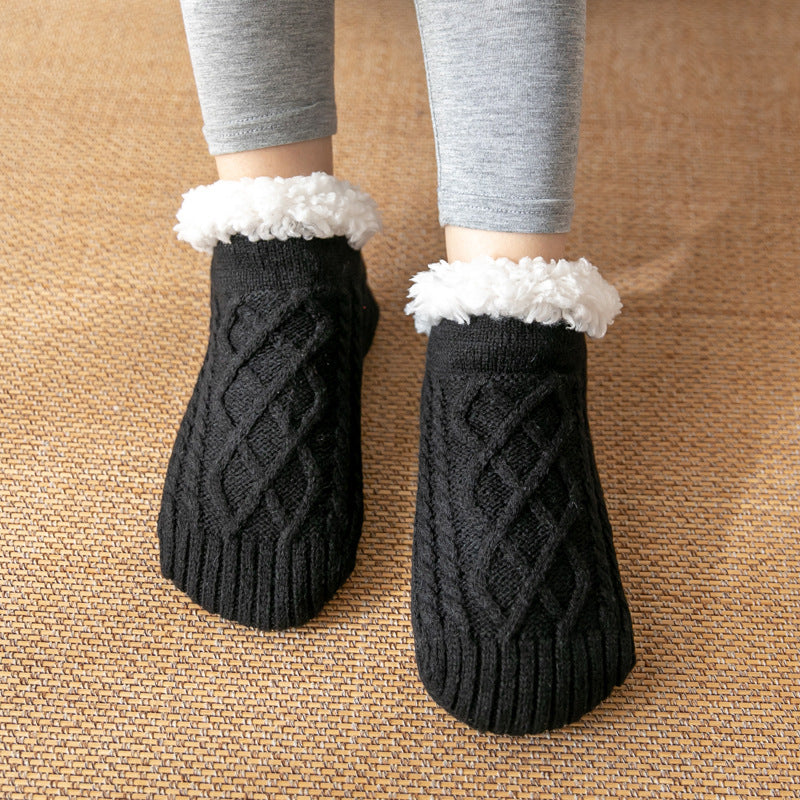Knitted Plush Floor Warm Socks Women