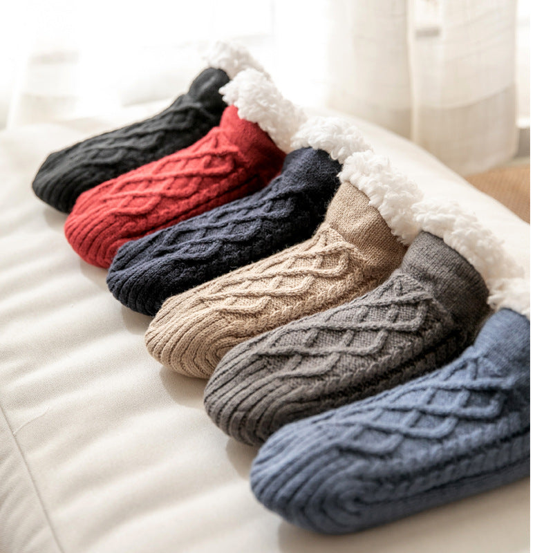 Knitted Plush Floor Warm Socks Women