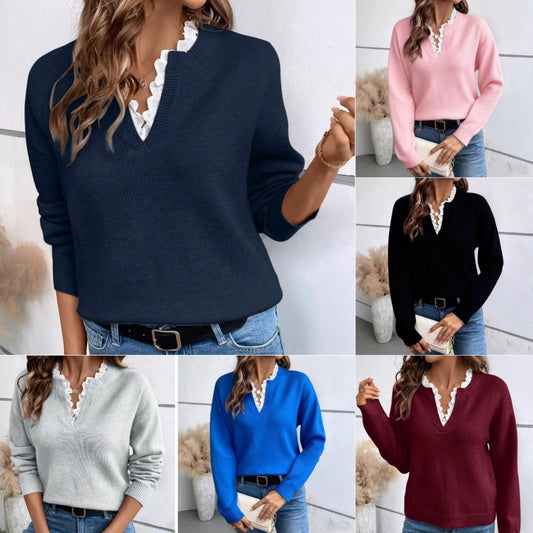 Elegant Lace Knit Sweater