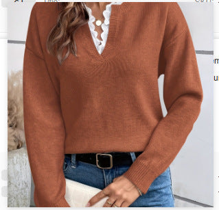 Elegant Lace Knit Sweater