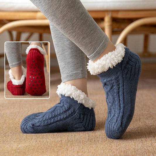 Knitted Plush Floor Warm Socks Women