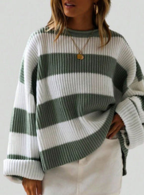 Loose Striped Sweater Casual