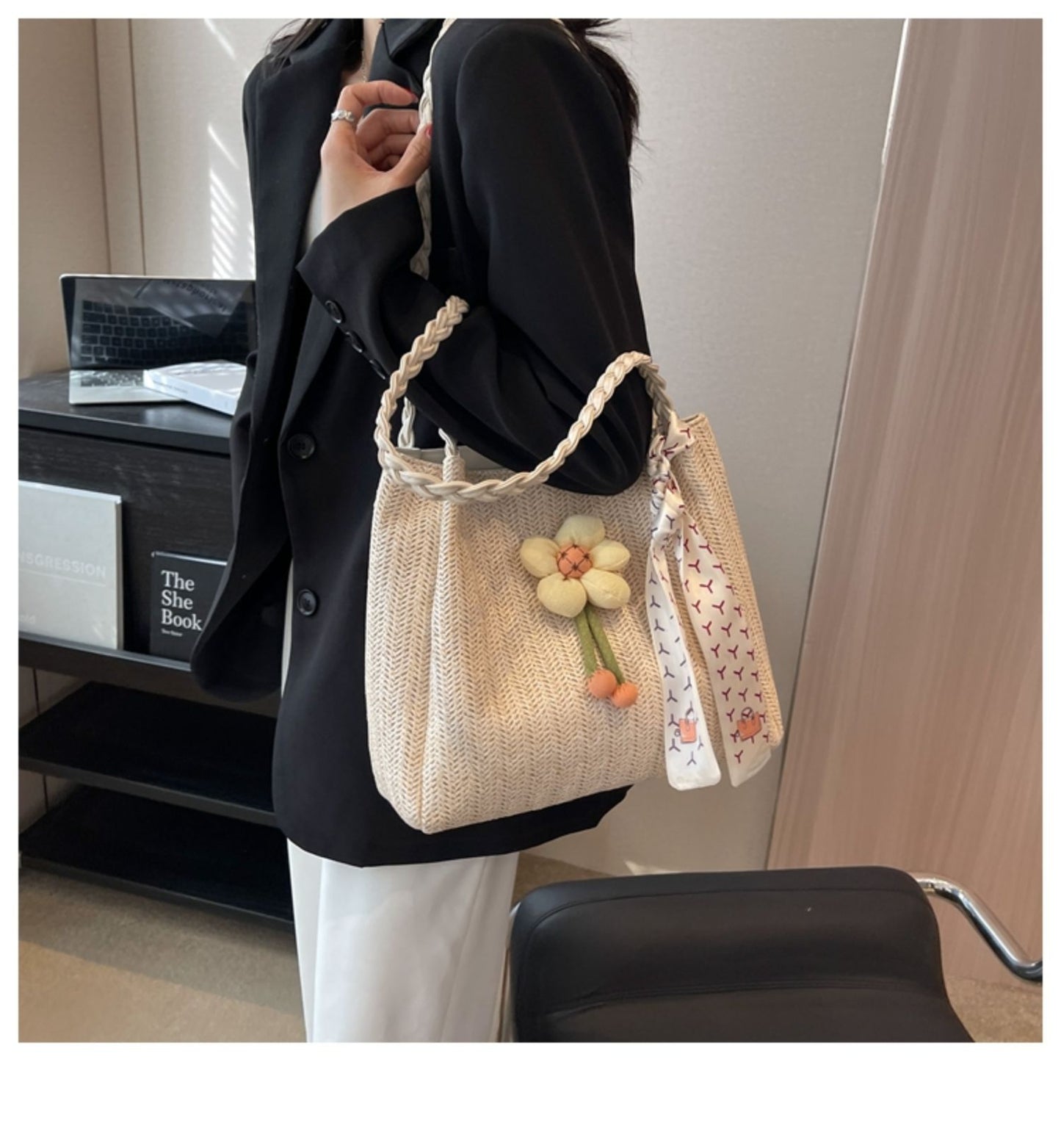 Women's Large-capacity Straw Tote Bag