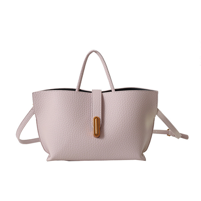 INS Litchi Pattern Totes Handbag For Women