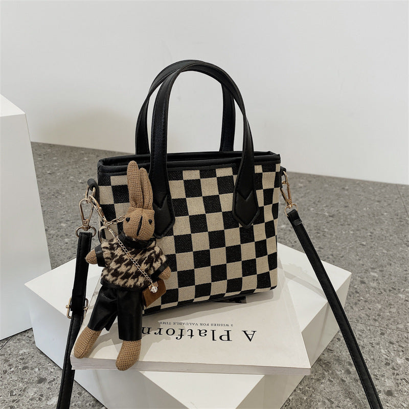 Fashionable Checkerboard Women Totes Bag