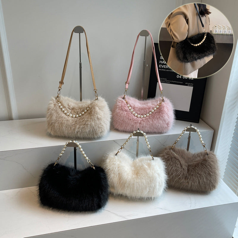 Pearl Chain Crossbody Female Bag