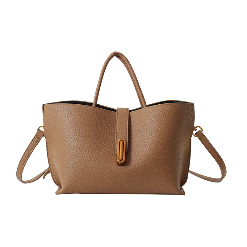 INS Litchi Pattern Totes Handbag For Women