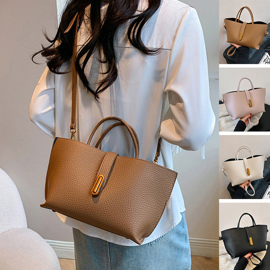 INS Litchi Pattern Totes Handbag For Women
