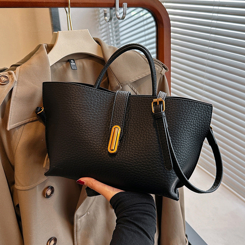INS Litchi Pattern Totes Handbag For Women