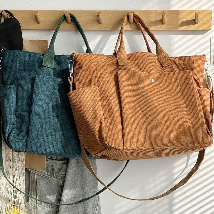 Thick Corduroy Shoulder Bags
