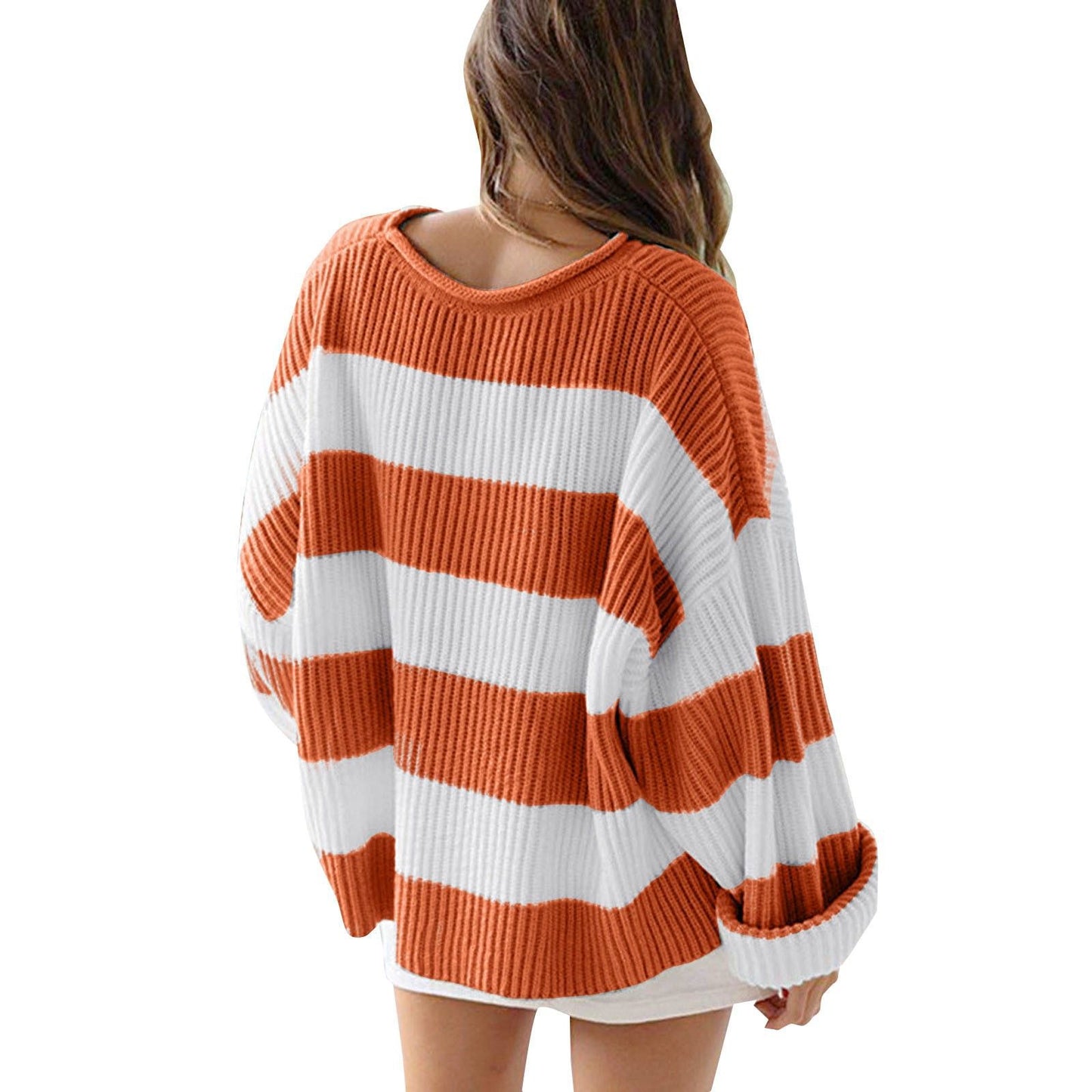 Loose Striped Sweater Casual