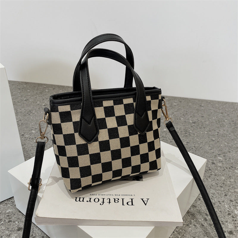 Fashionable Checkerboard Women Totes Bag
