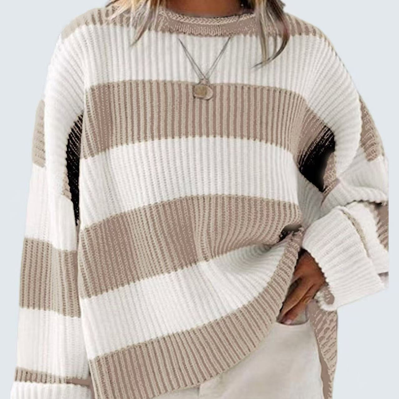 Loose Striped Sweater Casual