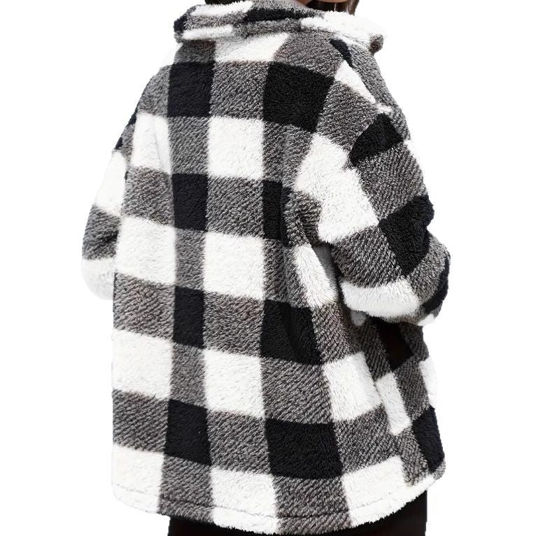 Classic Plaid Lapel Jacket
