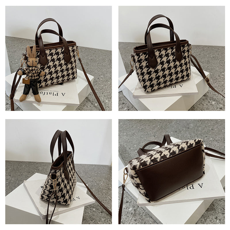 Fashionable Checkerboard Women Totes Bag