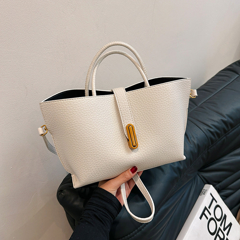 INS Litchi Pattern Totes Handbag For Women