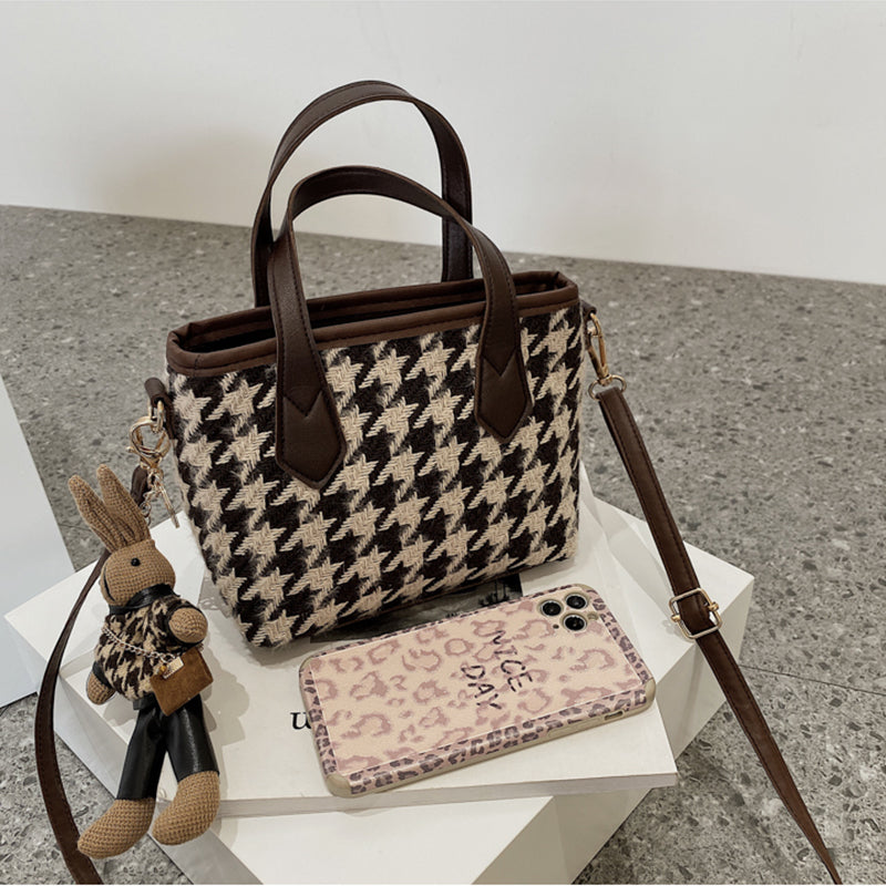 Fashionable Checkerboard Women Totes Bag