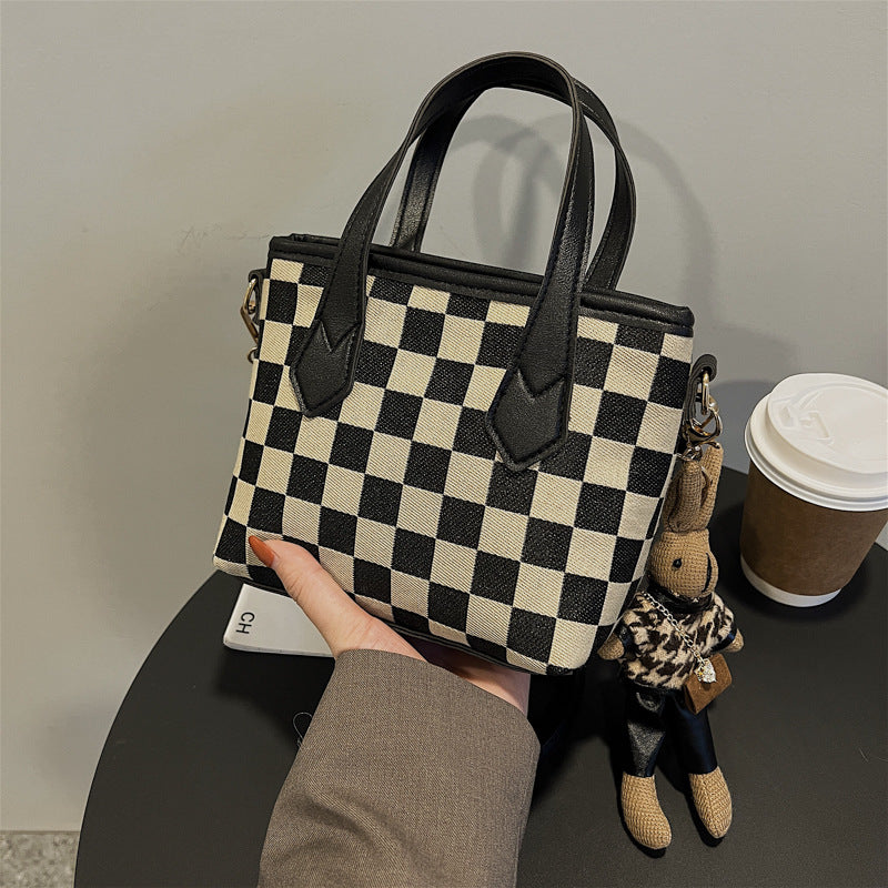 Fashionable Checkerboard Women Totes Bag