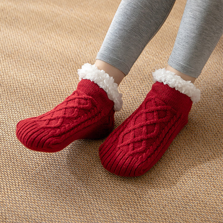 Knitted Plush Floor Warm Socks Women