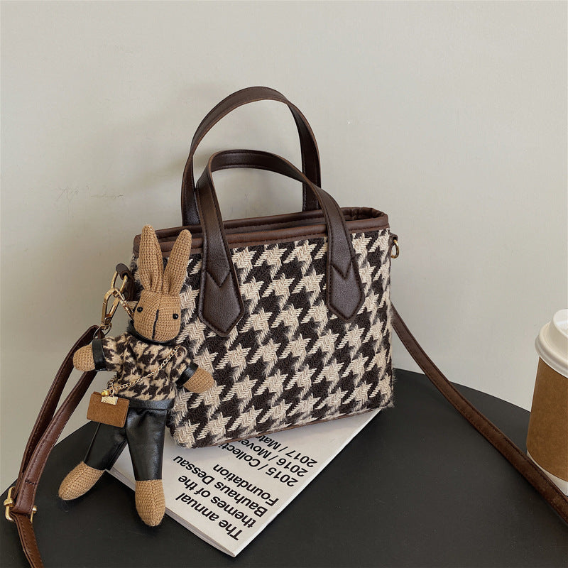 Fashionable Checkerboard Women Totes Bag