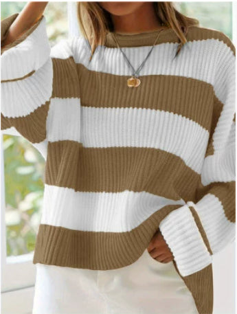 Loose Striped Sweater Casual