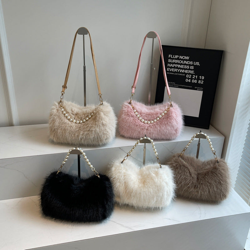 Pearl Chain Crossbody Female Bag