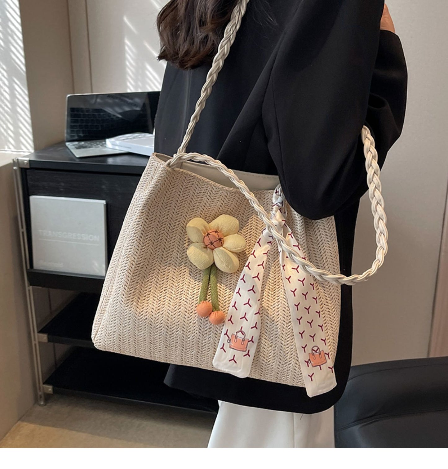 Women's Large-capacity Straw Tote Bag