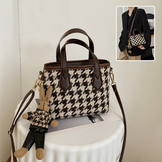 Fashionable Checkerboard Women Totes Bag