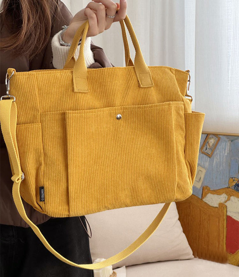 Thick Corduroy Shoulder Bags