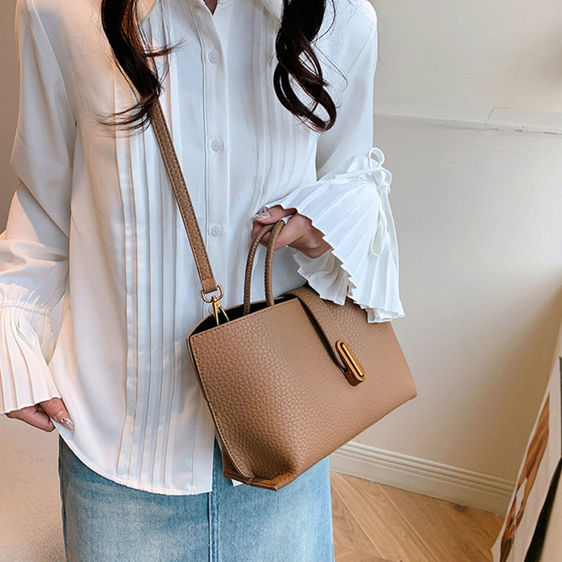 INS Litchi Pattern Totes Handbag For Women