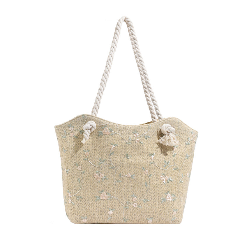 New And Simple Lace Bag Ins Straw Shoulder Bag