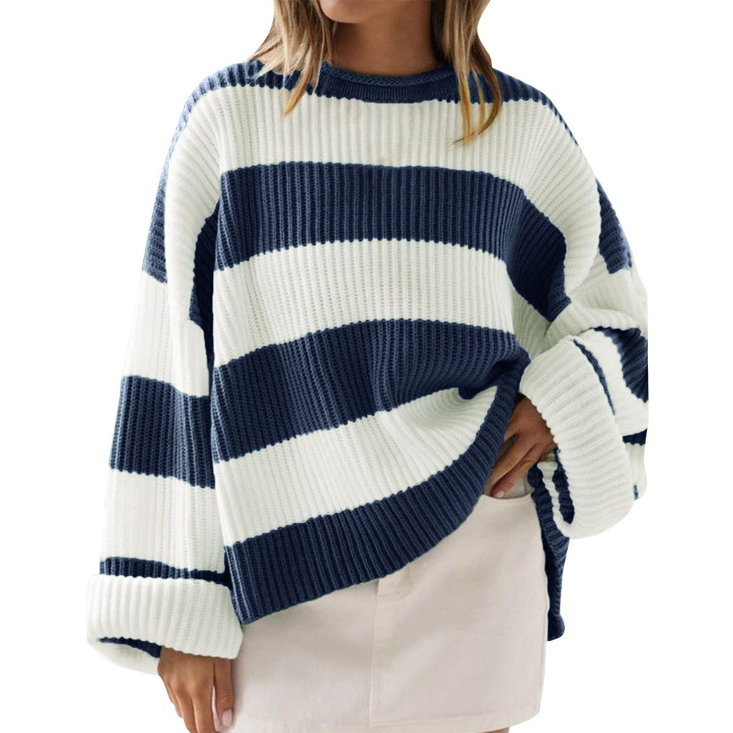Loose Striped Sweater Casual