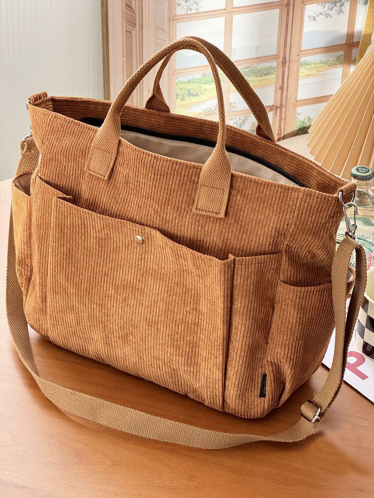 Thick Corduroy Shoulder Bags
