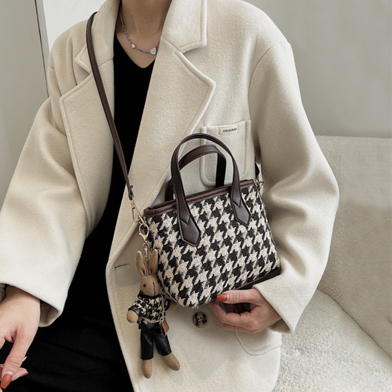 Fashionable Checkerboard Women Totes Bag
